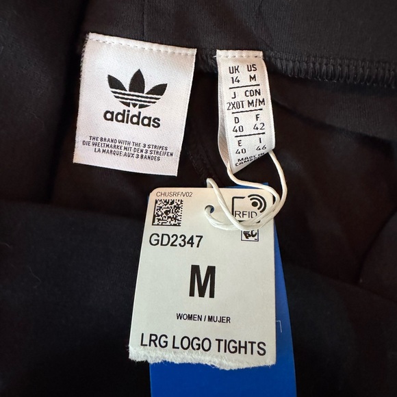 Adidas Black and White High-Waist Leggings - Picture 3 of 4